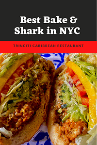 Trinidadian bake and shark sandwhich