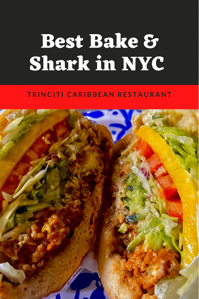 Trinidadian bake and shark sandwhich